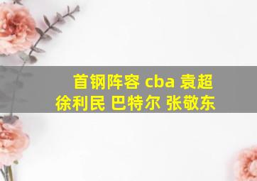 首钢阵容 cba 袁超 徐利民 巴特尔 张敬东